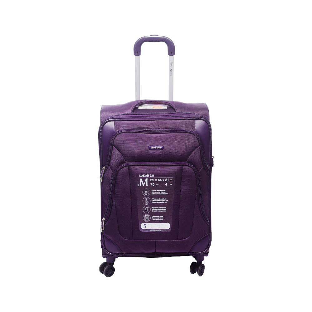 SAMSONITE TROLLEY CASE DAKAR 2.0 24INCH PURPLE Default Title - MamasJan Luggage