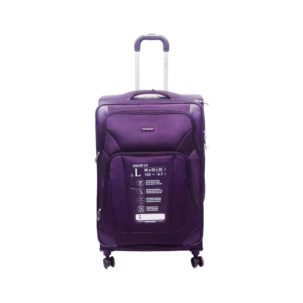 SAMSONITE TROLLEY CASE DAKAR 2.0 28INCH PURPLE Default Title - MamasJan Luggage