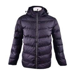 HEAT 32 MEN L/S PUFFER JACKET W-HOOD 4074PRT-0006 BLK M (IRW XL - MamasJan mens wear