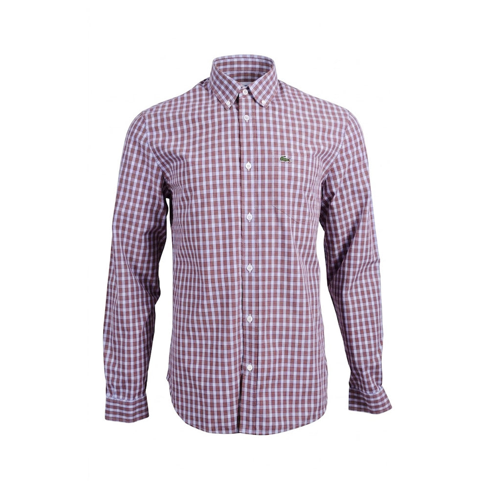 LAC MEN L/S BUTTON DOWN SHIRT CH6981 15X BRN S (IR) Default Title - MamasJan mens wear