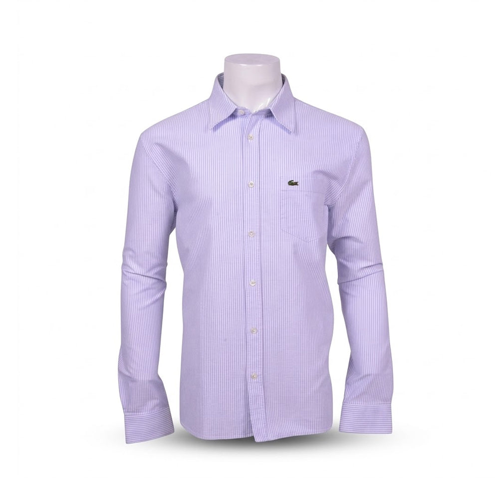 LAC MEN L/S DRESS SHIRT CH5625 E7B BLU/WHT L (IR) XL - MamasJan mens wear