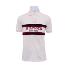 TH MEN S/S POLO SHIRT 78JB579-100 WHT L (IRS) L - MamasJan mens wear