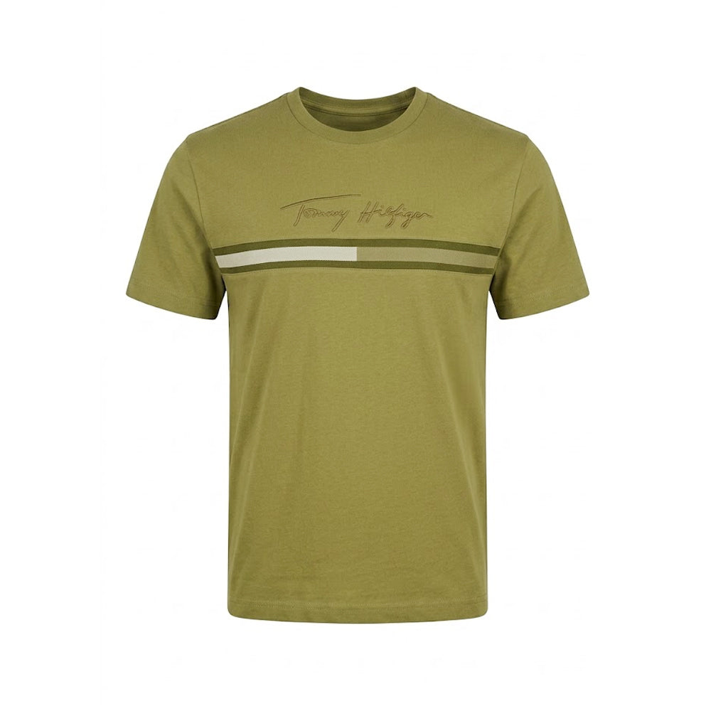 TH MEN S/S R.NECK SHIRT 78JB688-301 GRN M (IRS) Default Title - MamasJan mens wear