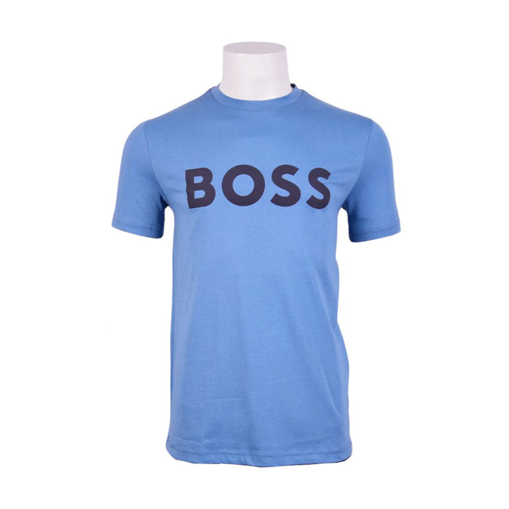 HB MEN S/S R.NECK SHIRT 50481923-459 BLU L (IRS) L - MamasJan mens wear