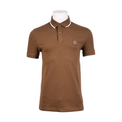 HB MEN S/S POLO SHIRT 50507699-368 OLV L (IRS) L - MamasJan mens wear
