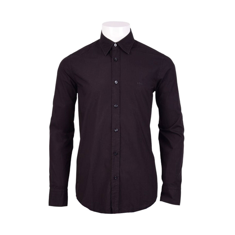 HB MEN L/S DRESS SHIRT 50518304-001 BLK L (IR) XL - MamasJan mens wear