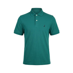 NAUTICA MEN S/S POLO SHIRT KR8100 D-GRN S (IRS) Default Title - MamasJan mens wear