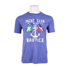 NAUTICA MEN S/S R.NECK SHIRT VR4814 BLU L (IRS) XL - MamasJan mens wear