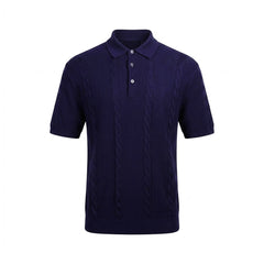 TH MEN S/S POLO SHIRT XM0342-AWS NVY L IRS Default Title - MamasJan mens wear