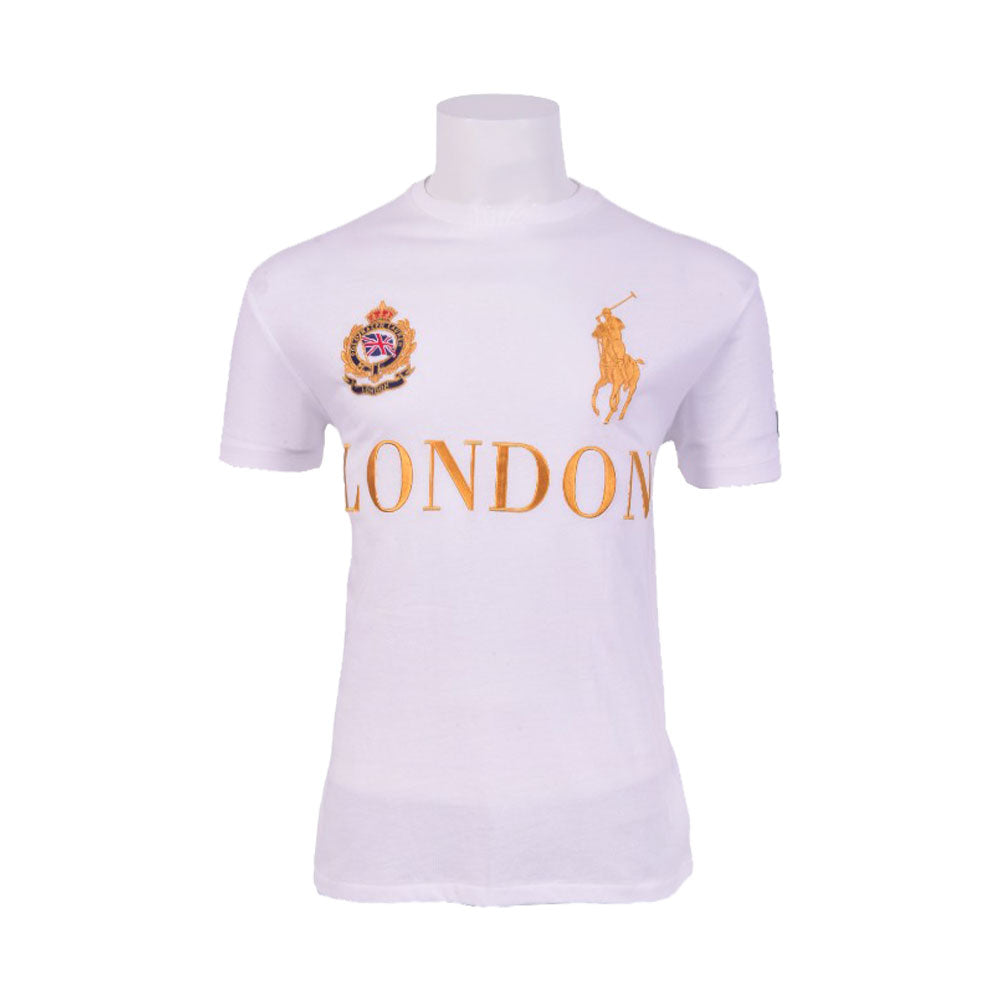 RL MEN S/S R.NECK SHIRT 451001 WHT L (IRS) M - MamasJan mens wear