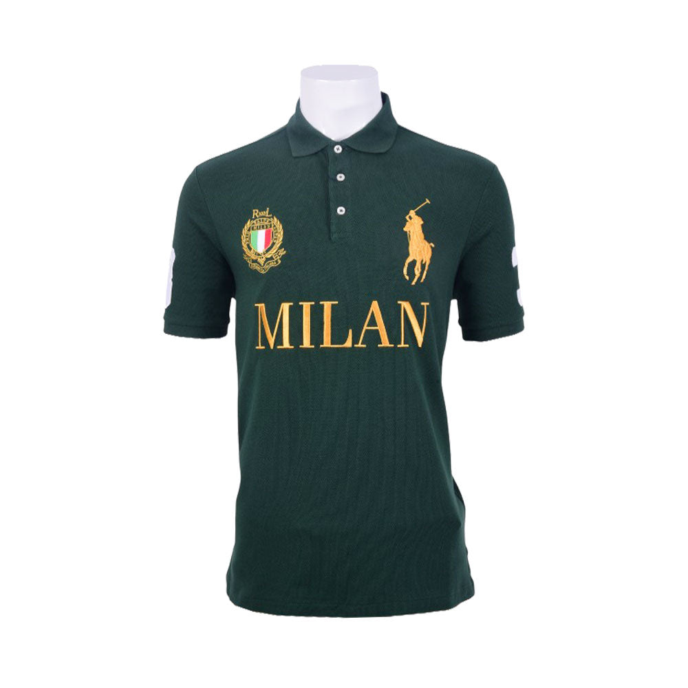 RL MEN S/S COUNTRY POLO SHIRT 440001 GRN L (IRS) S - MamasJan mens wear