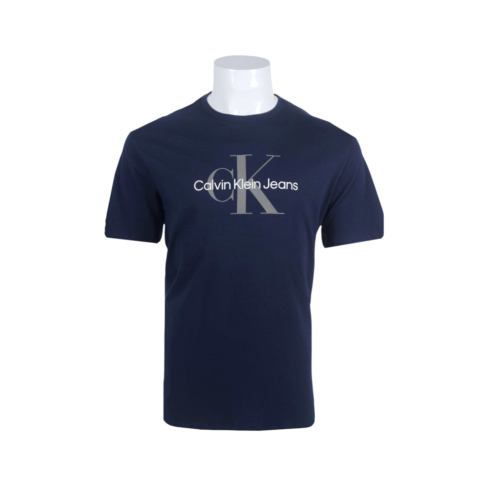CK MEN S/S R.NECK SHIRT 601771 NVY L (IRS) S - MamasJan mens wear