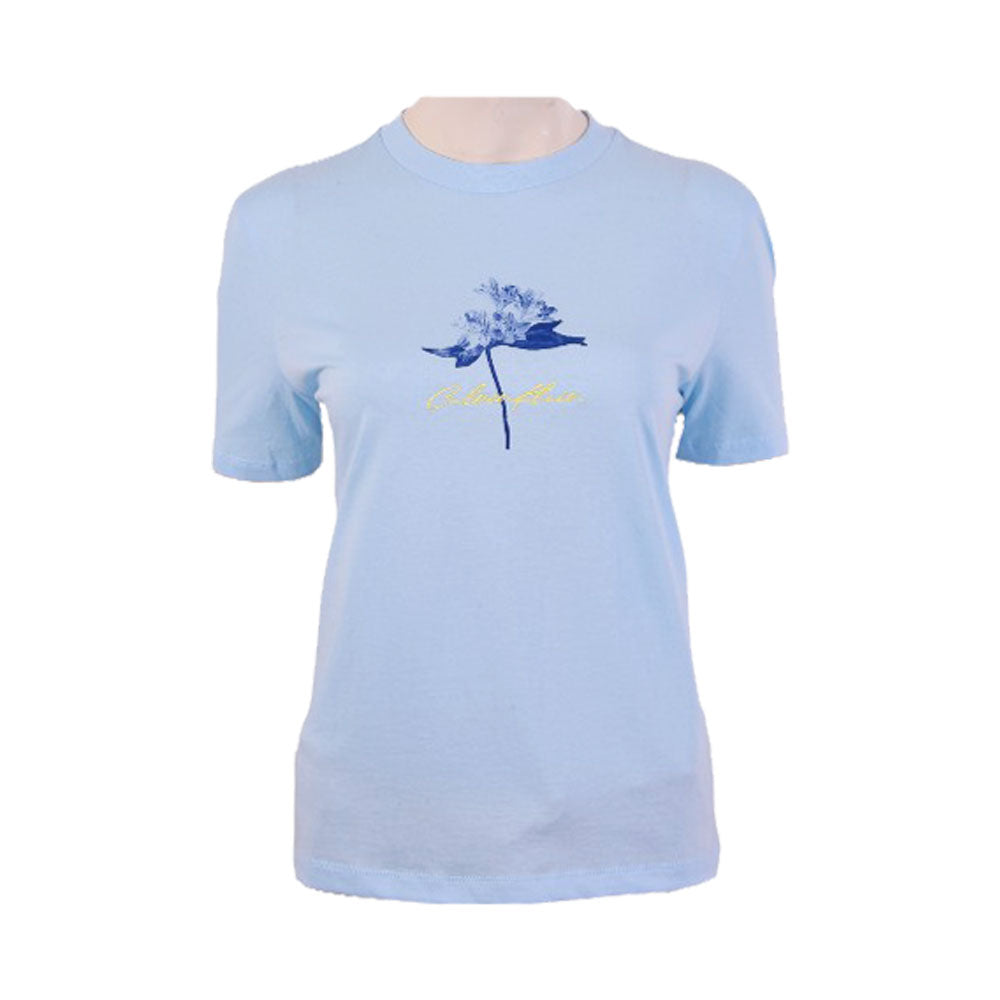 CK WOMEN S/S R.NECK SHIRT 609325 BLU L (IRS) M - MamasJan mens wear