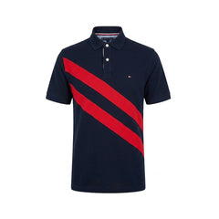 TH MEN S/S POLO SHIRT 78JB762-410 NVY XL (IR) Default Title - MamasJan mens wear