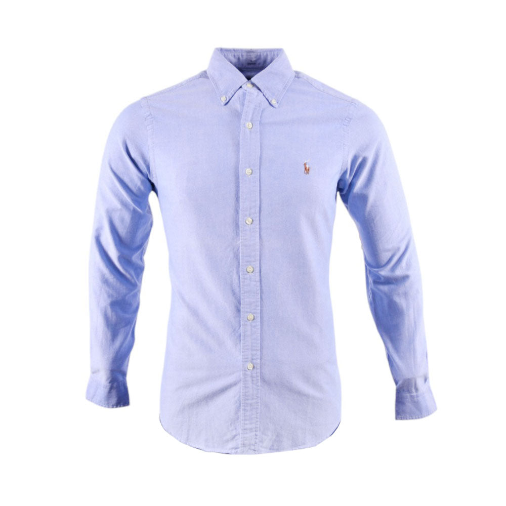 RL MEN L/S BUTTON DOWN SHIRT 870002 BLU L (IR) XL - MamasJan mens wear