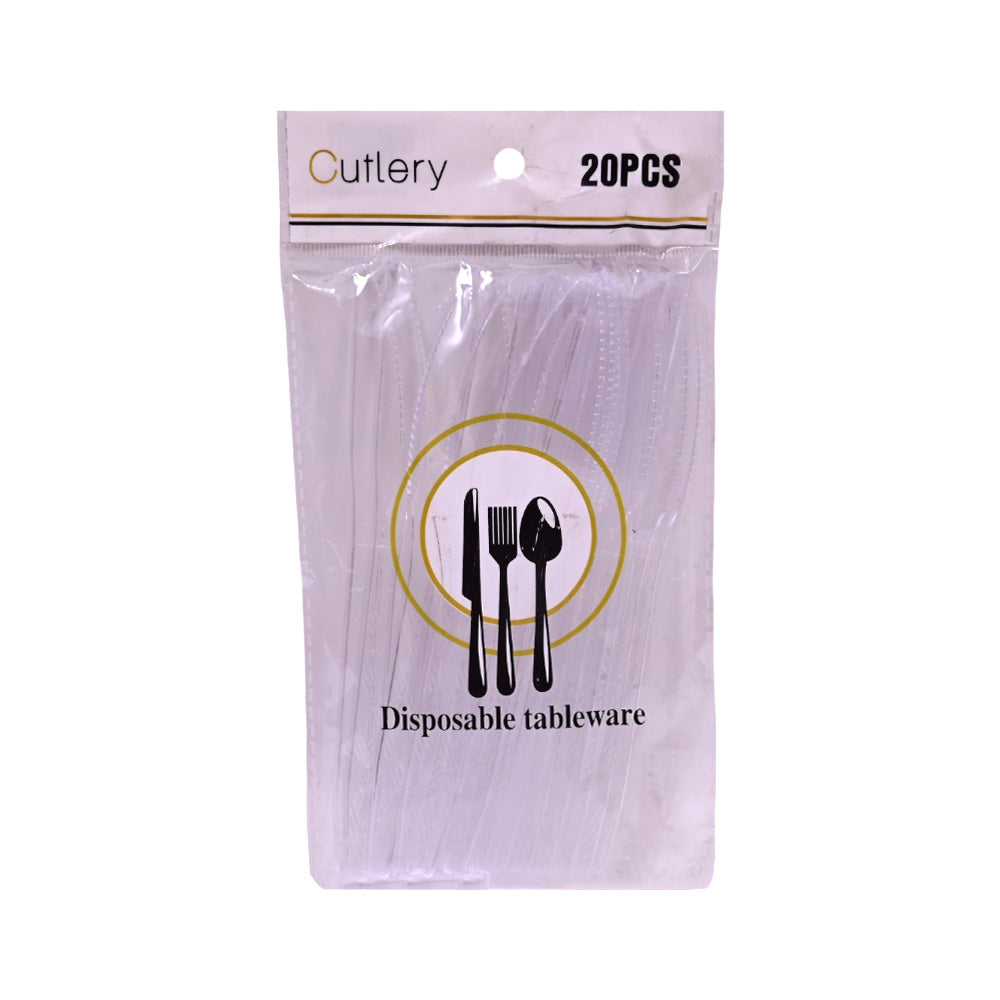 DISPOSIBLE KNIFE TRANSPARENT 20PC PACK IR 50707-28 Default Title - MamasJan Grocery Nonfood