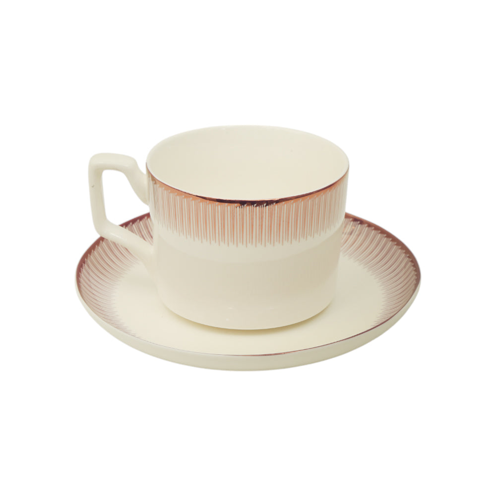 CUP SAUCER BONE CHINA SH141 02814 KF (Pack of 6) Default Title - MamasJan Crockery