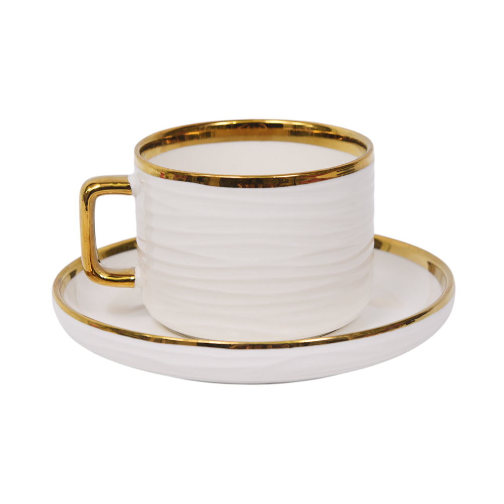 CUP & SAUCER SET 6PC CERAMIC 1125-2 Default Title - MamasJan Crockery