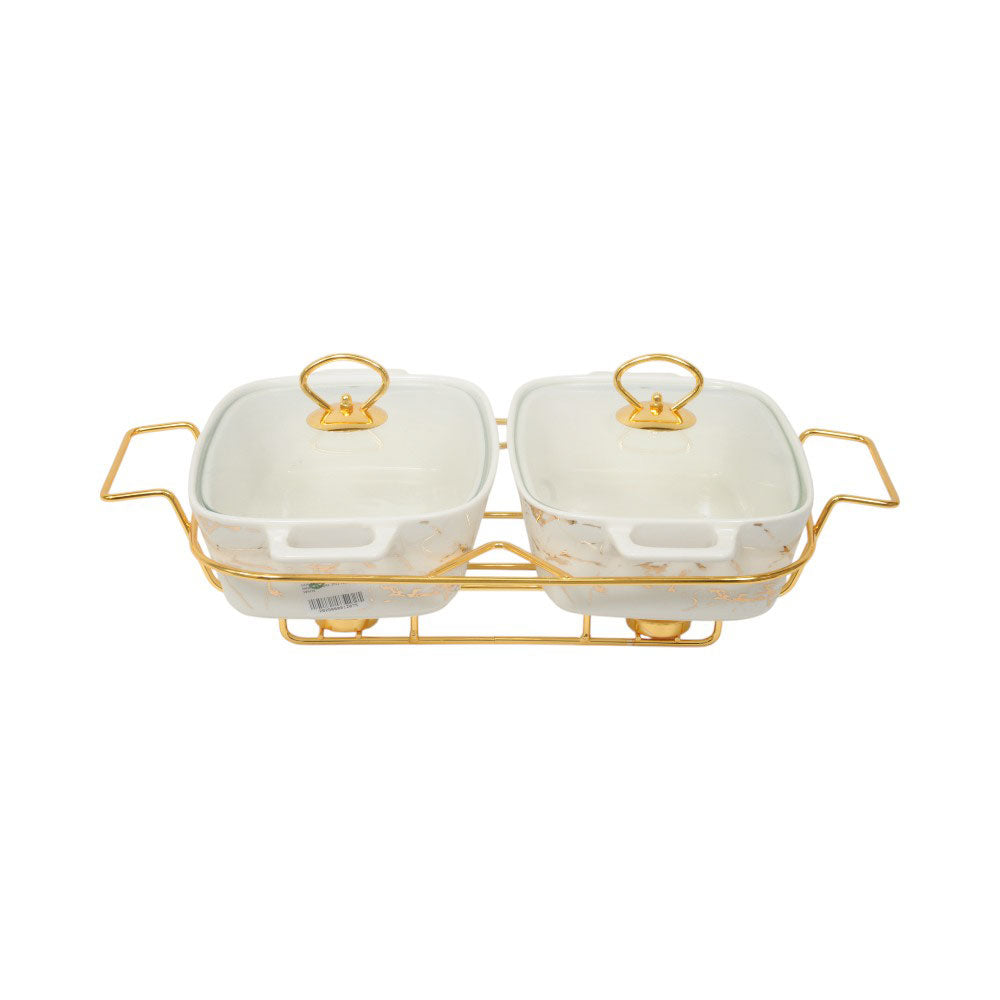 DONGA RECTANGULAR MORE & MORE 2IN1 CX2420D WHITE Default Title - MamasJan Crockery