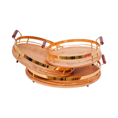 TRAY SET 3PC WOODEN IR 981-10 Default Title - MamasJan Crockery