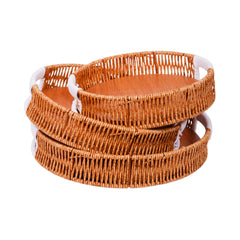 TRAY SET 3PC CANE IR 981-18 Default Title - MamasJan Crockery