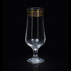 GLASS PSB TULIP HAND CUT GOLD 44169-HGB020 (Pack of 6) Default Title - MamasJan Crockery