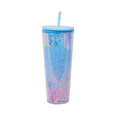 MUG WITH STRAW ACRYLIC IR PG220014/W60-64 Default Title - MamasJan Crockery