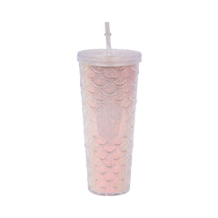 MUG WITH STRAW ACRYLIC IR JL750005/W37-39 Default Title - MamasJan Crockery