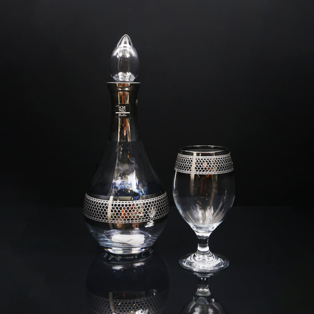 DECANDER SET 7PC PSB HAND CUT SILVER BISTRO 97817-HSA26 Default Title - MamasJan Crockery