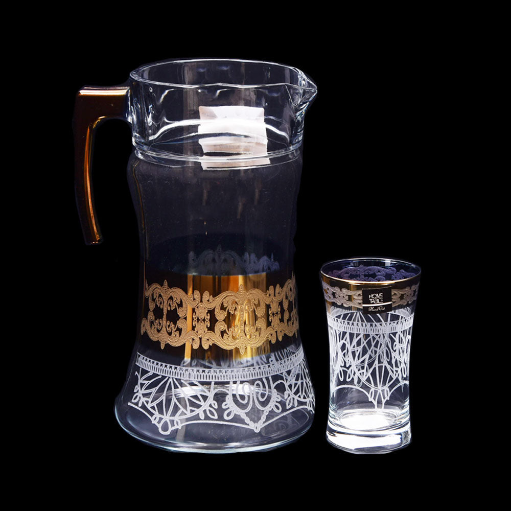 WATER SET 7PC PSB HAND CUT GOLD AZUR 96055-HGA123 Default Title - MamasJan Crockery