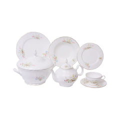 DINNER SET 61PC SUPER BONE ELEGANT STYLE YQA4335 Default Title - MamasJan Crockery