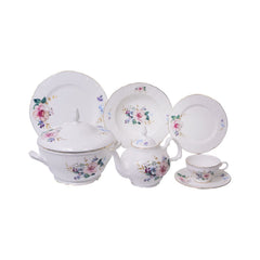 DINNER SET 61PC SUPER BONE ELEGANT STYLE YQA4579 Default Title - MamasJan Crockery