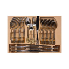 CUTLERY SET 72PC IR GOLDEN SILVER K21-40 Default Title - MamasJan Crockery