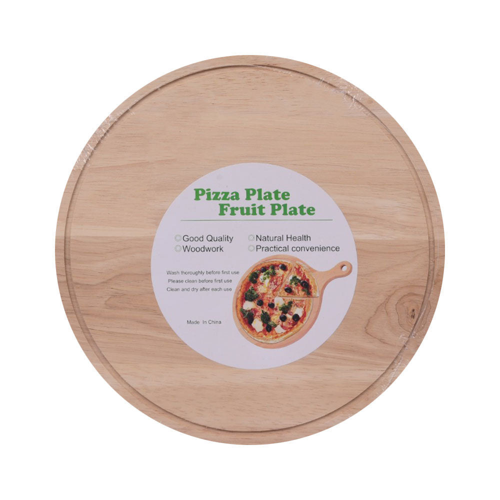 PIZZA SERVING TRAY WOODEN IR K1447 Default Title - MamasJan Crockery