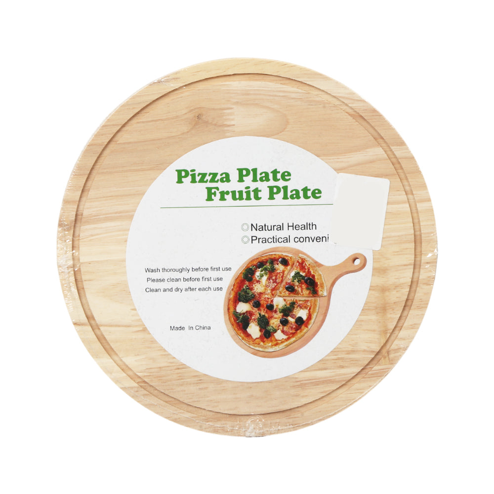 PIZZA SERVING TRAY WOODEN IR K1446 Default Title - MamasJan Crockery