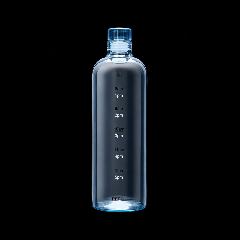 WATER BOTTLE GLASS TIME MARKER 1000 ML 2-20 Default Title - MamasJan Crockery