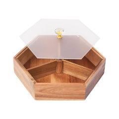DISH DRY FRUIT WOODEN IR P48 Default Title - MamasJan Crockery