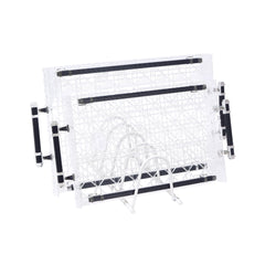 TRAY SET 2PC ACRYLIC IR YZ217 Default Title - MamasJan Crockery
