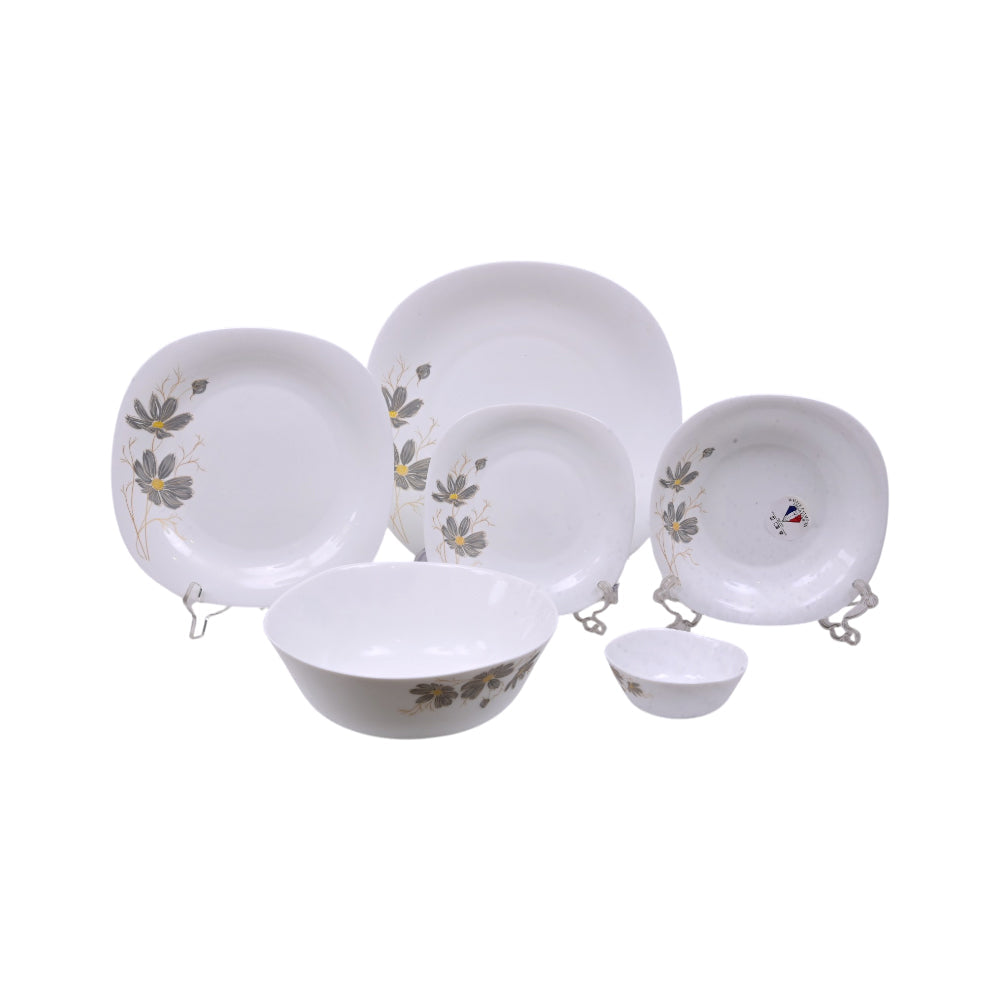 BREAKFAST SET 26PC DEWALI CARINE SHAGHA YEGH GREY TMC Default Title - MamasJan Crockery