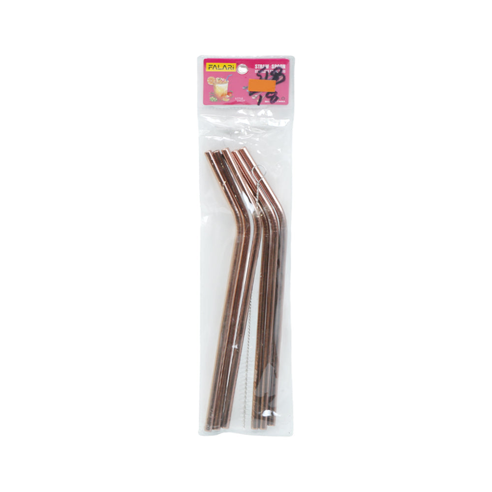 STRAW STEEL 7PC SET COPPER Default Title - MamasJan Crockery