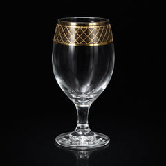 GLASS PSB BISTRO HAND CUT GOLD 44417-HGB024 (Pack of 6) Default Title - MamasJan Crockery