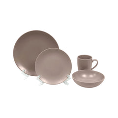 BREAKFAST SET 16PC STONEWARE BROWN FT Default Title - MamasJan Crockery