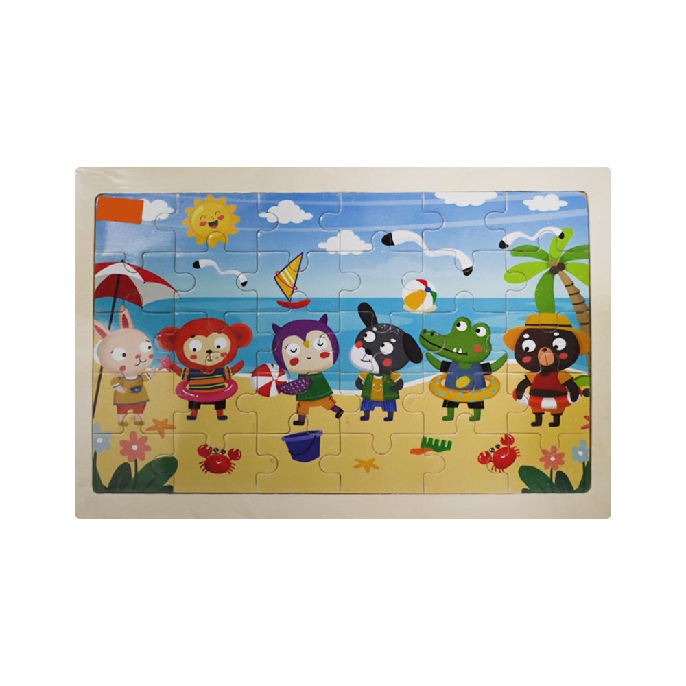 SSS1946 WOODEN PUZZLE CARTOON Default Title - MamasJan Toys