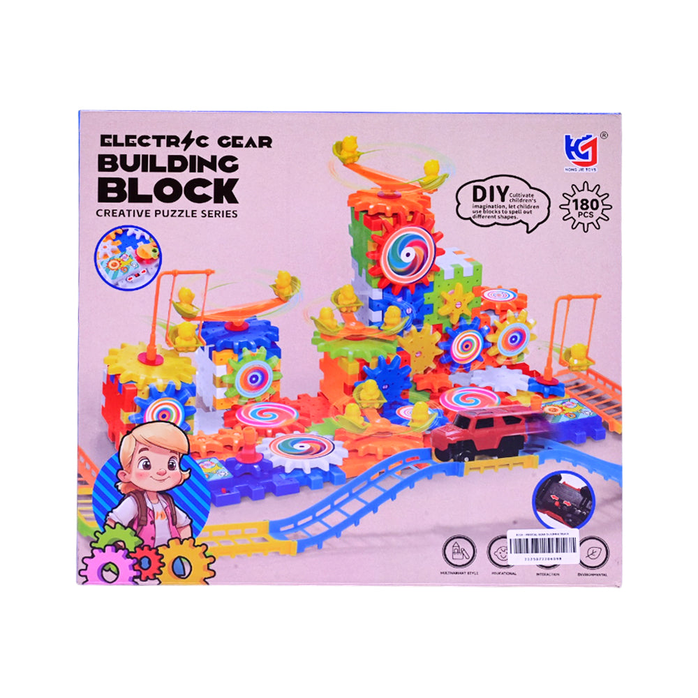 E016 MUSICAL GEAR BUILDING BLOCKS TRACK A.I Default Title - MamasJan Toys