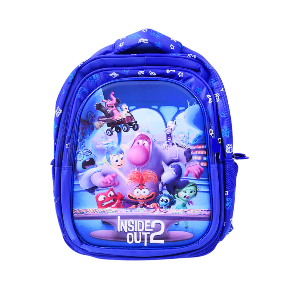 10862-11 KIDS SCHOOL BACKPACK INSIDE OUT 2 EMBOSSED IR 16INC Default Title - MamasJan Toys