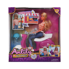 616053 ANLILY RIDING TRIP BIKE DOLL A.I Default Title - MamasJan Toys