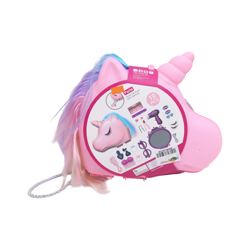 25784 UNICORN HEAD MAKE UP BOX 2IN1 IR Default Title - MamasJan Toys