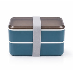 H1400-RS DOUBLE DECKER LUNCH BOX IR W-FOLK SPOON Default Title - MamasJan Toys