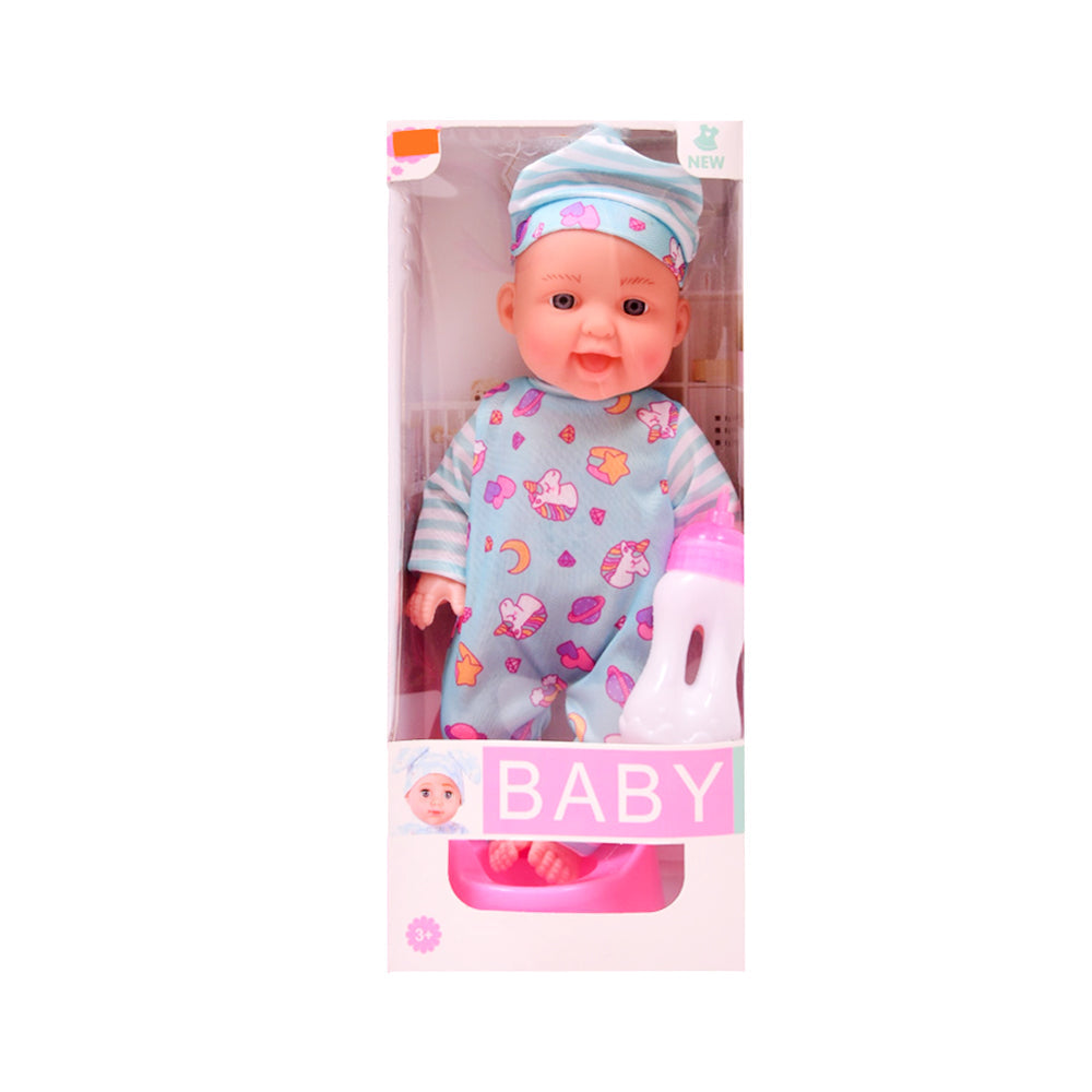 JS-88240 (HS-918) BABY DOLL W-FEEDER 14INCH A.I Default Title - MamasJan Toys