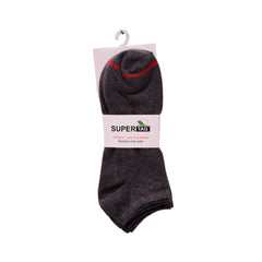 SUPER TAG LOW CUT SOCKS PLAIN CHRCOL GREY P3 Default Title - MamasJan mens wear
